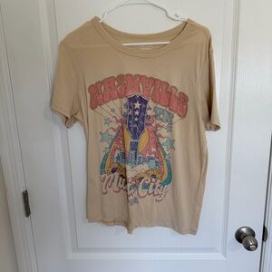 Zoe + Liv Nashville Graphic Tee - Beige